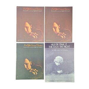 Vintage Kris Kristofferson Sheet Music Lot 4 For Good Times Help Through Night